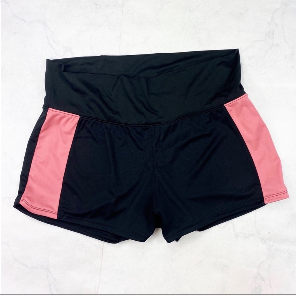 Nike High Rise Pink & black athletic shorts - Picture 1 of 4